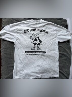 Arc music festival Construction Graphic Tee - White with Black Print